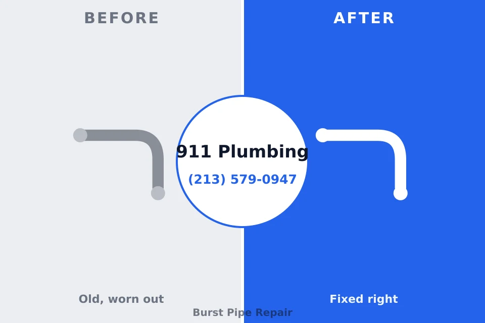 Before and after: plumbing repair Orangeburg, SC